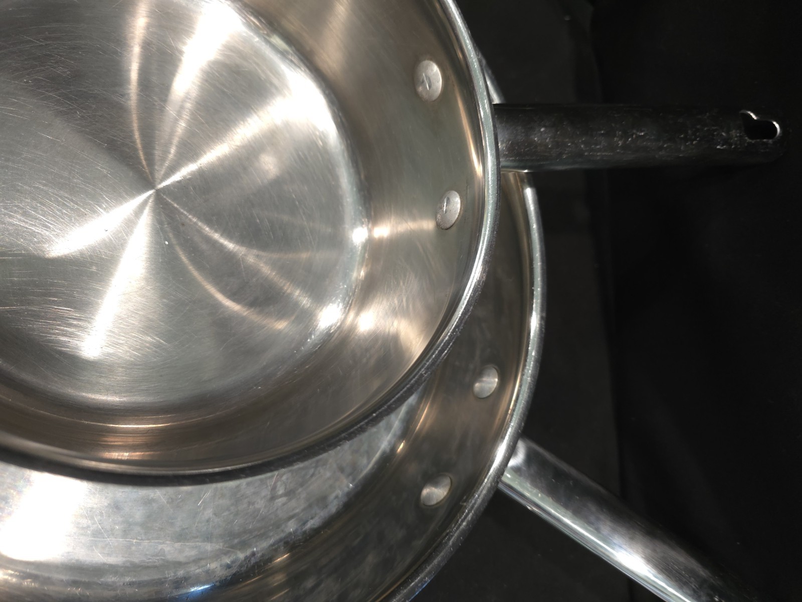 Wolfgang Puck Cafe Collection 8 piece set 18/10 Stainless Cookware Set EUC