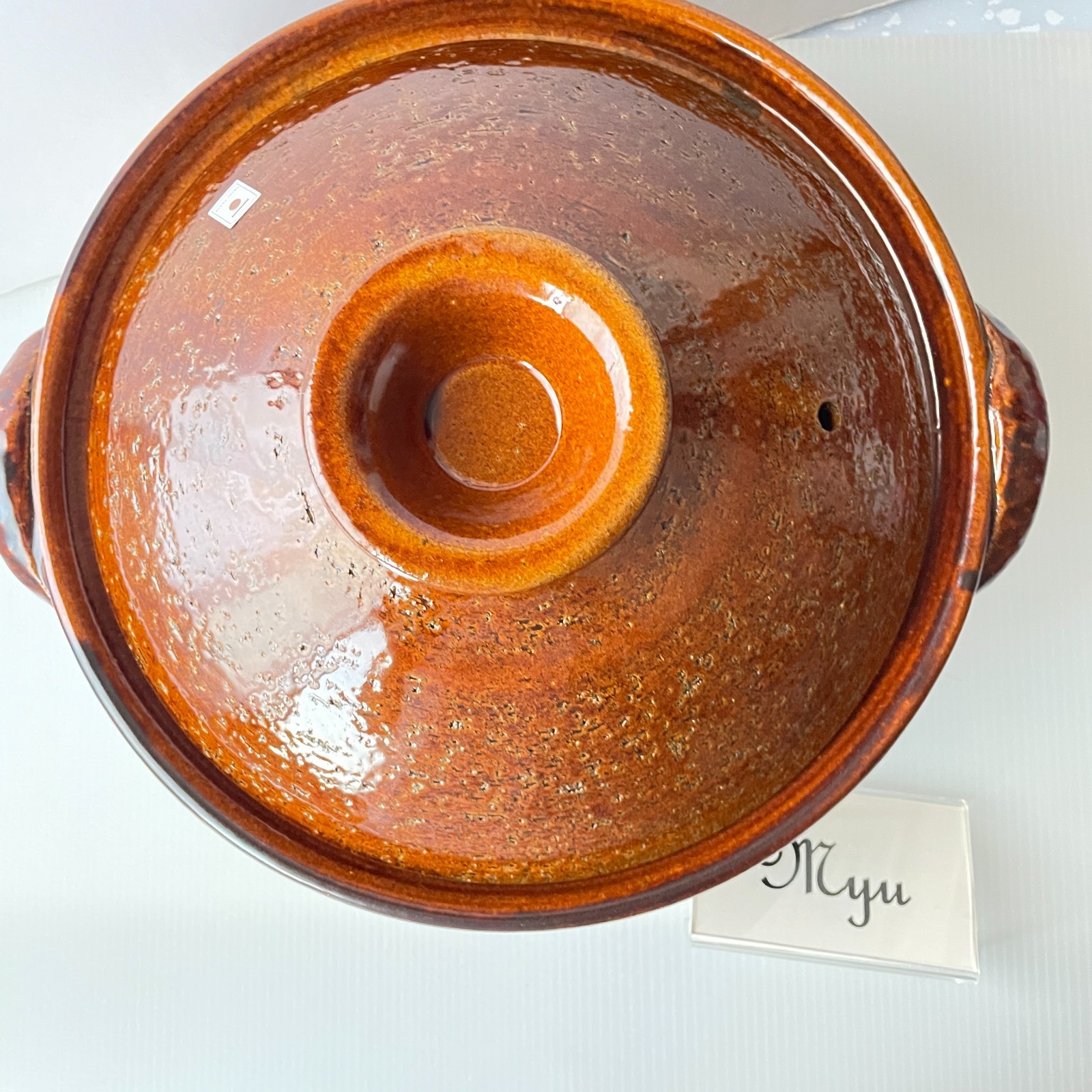 Japanese DONABE Earthen Clay Pot Old-IGA Ware AME Blown Glazed Pottery Casserole