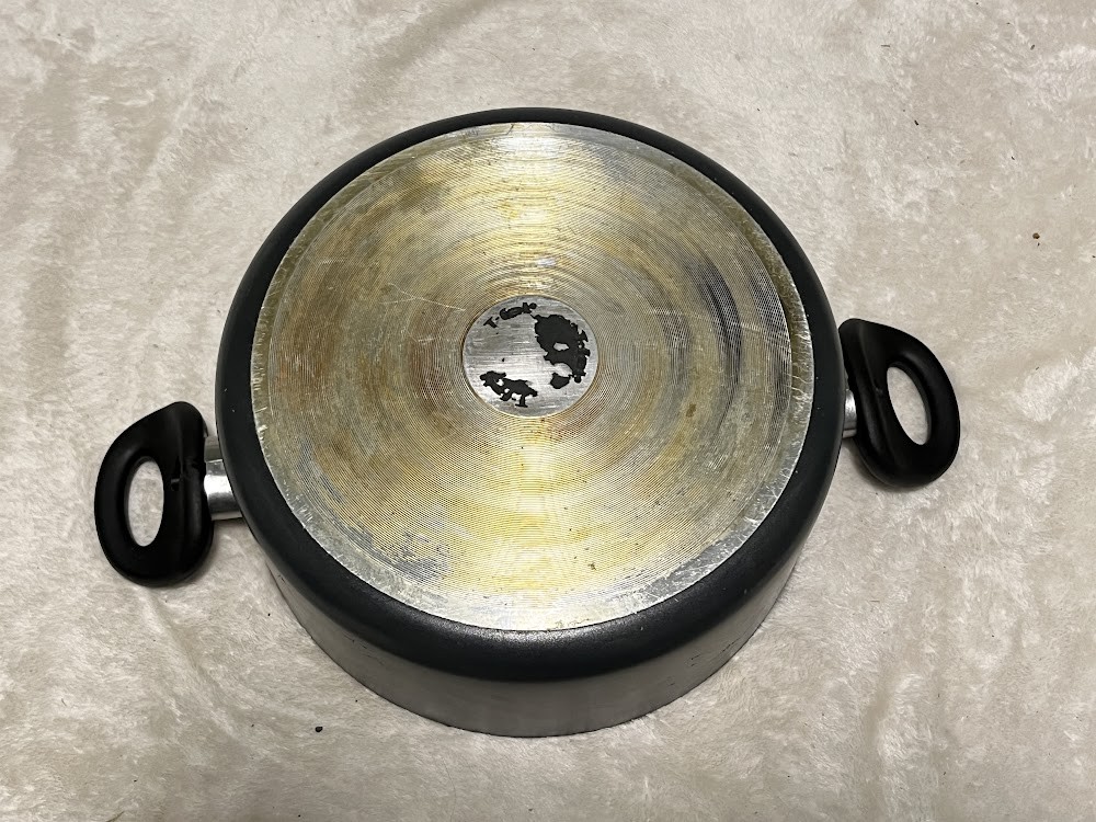 T-fal Tefal Nonstick Aluminum Pot 9.5″ Dia x 4.25″ Tall, Black, No Lid