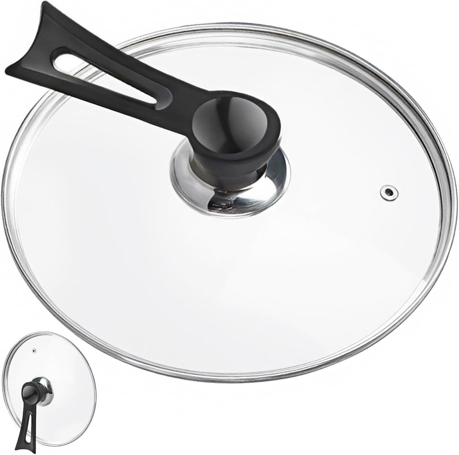 14 Inch Glass Lids for Pots, Pans and Skillets, Available in Small and Large Lid