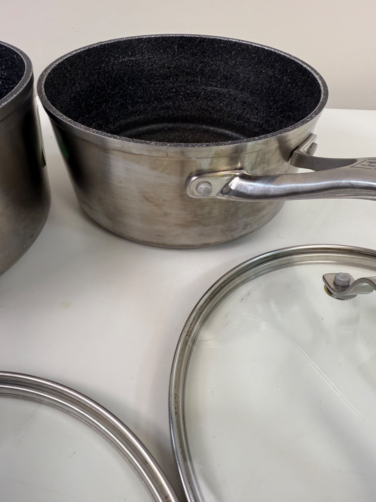 Starfrit The Rock Pot Set With Lids 2 Pieces- Non stick