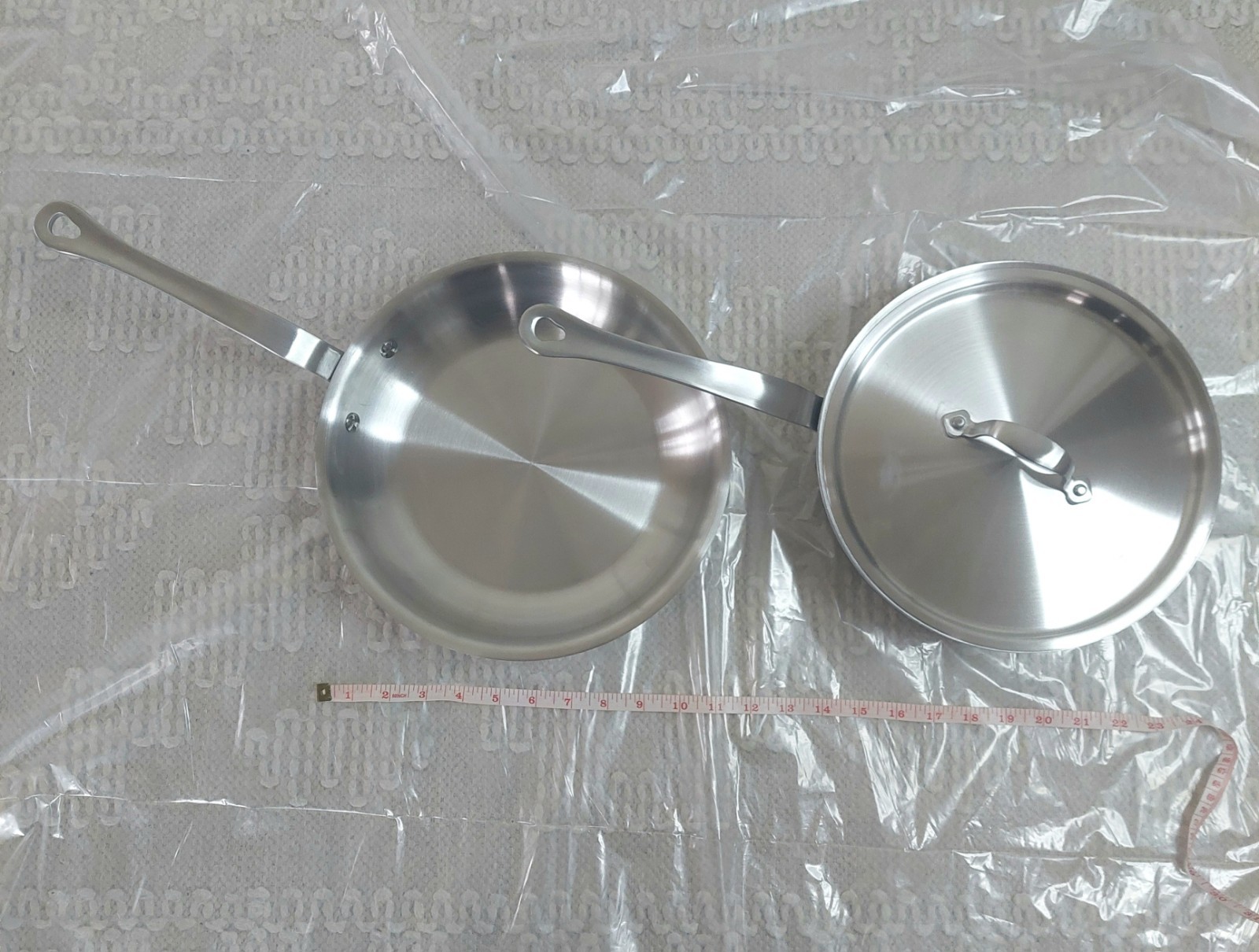 NWOT! Quince Set Of 2- 5ply Stainless Steel- 10in Fry Pan, 3qt Saute’ Pan ! (S8)
