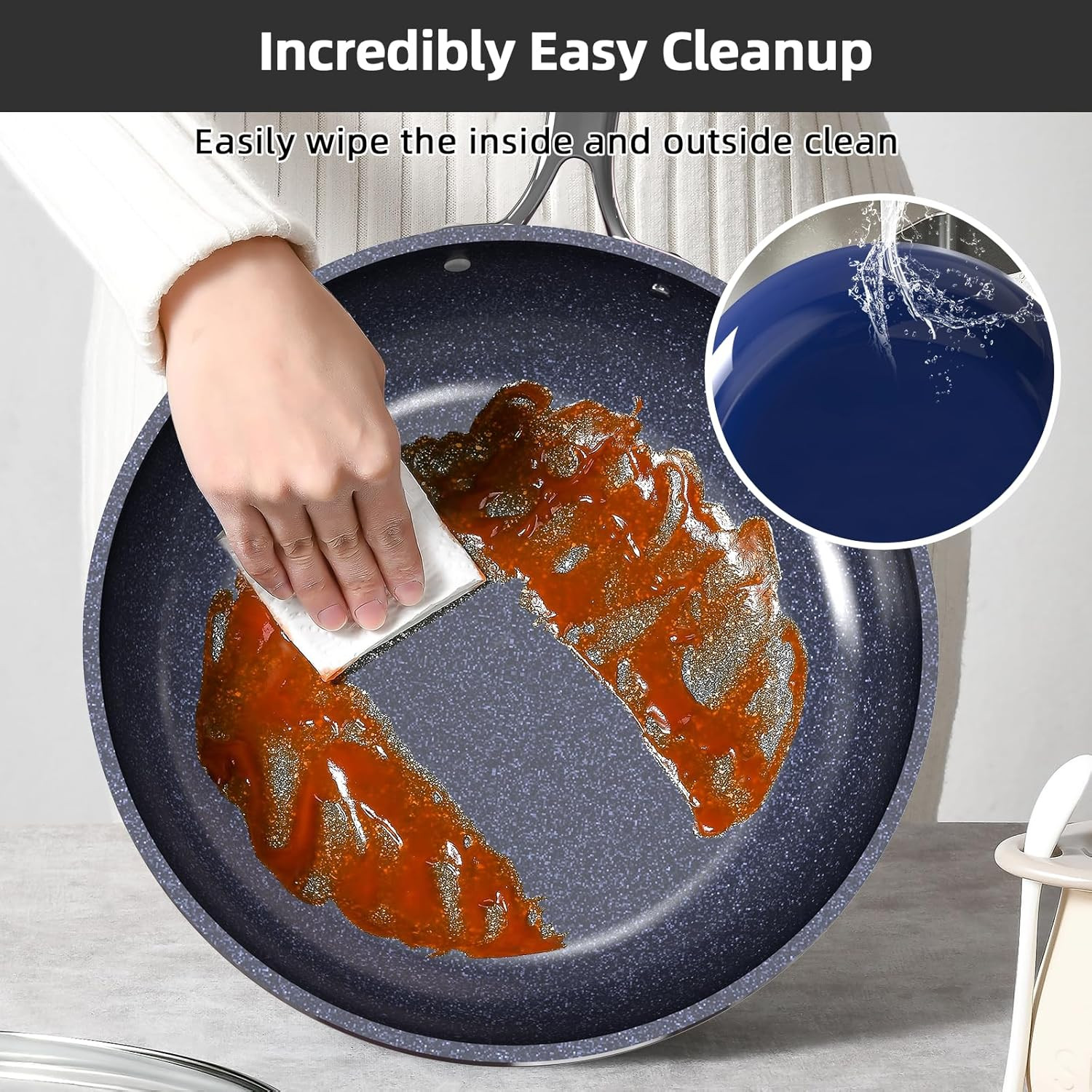Lux 13Pc Lightweight Non-Stick Cookware Set, PFAS Free, Induction Ready