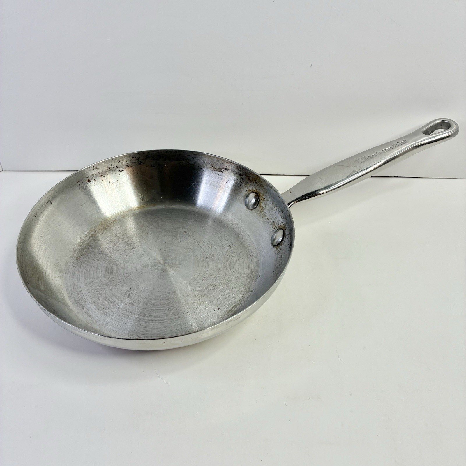 Kitchen Aid 5-Ply Full Cap Copper Base 8 Inch Induction Skillet 8″ *STAINED READ