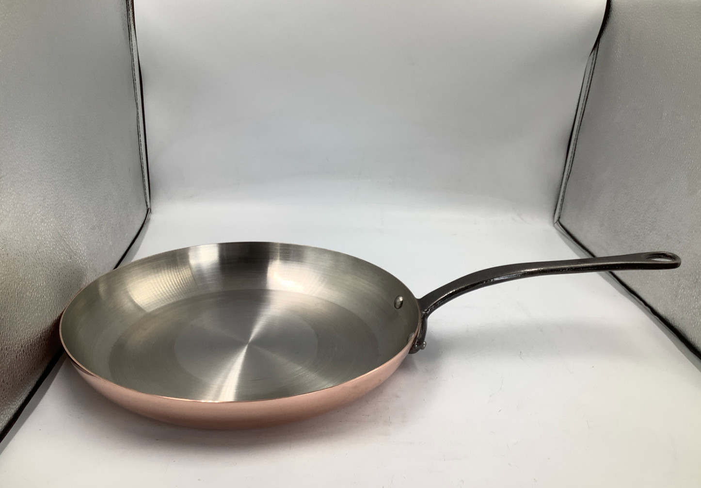 Mauviel M’Heritage M150CI Polished Copper & Stainless Steel Frying Pan, 11.81-in
