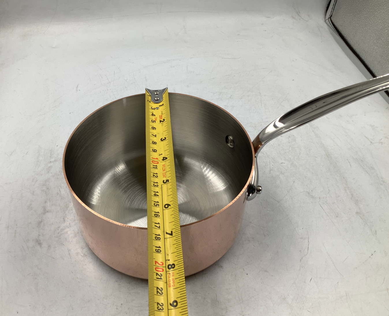 Mauviel M’Heritage 150 S Polished Copper & Stainless Steel Sauce Pan. 1.9 Qt