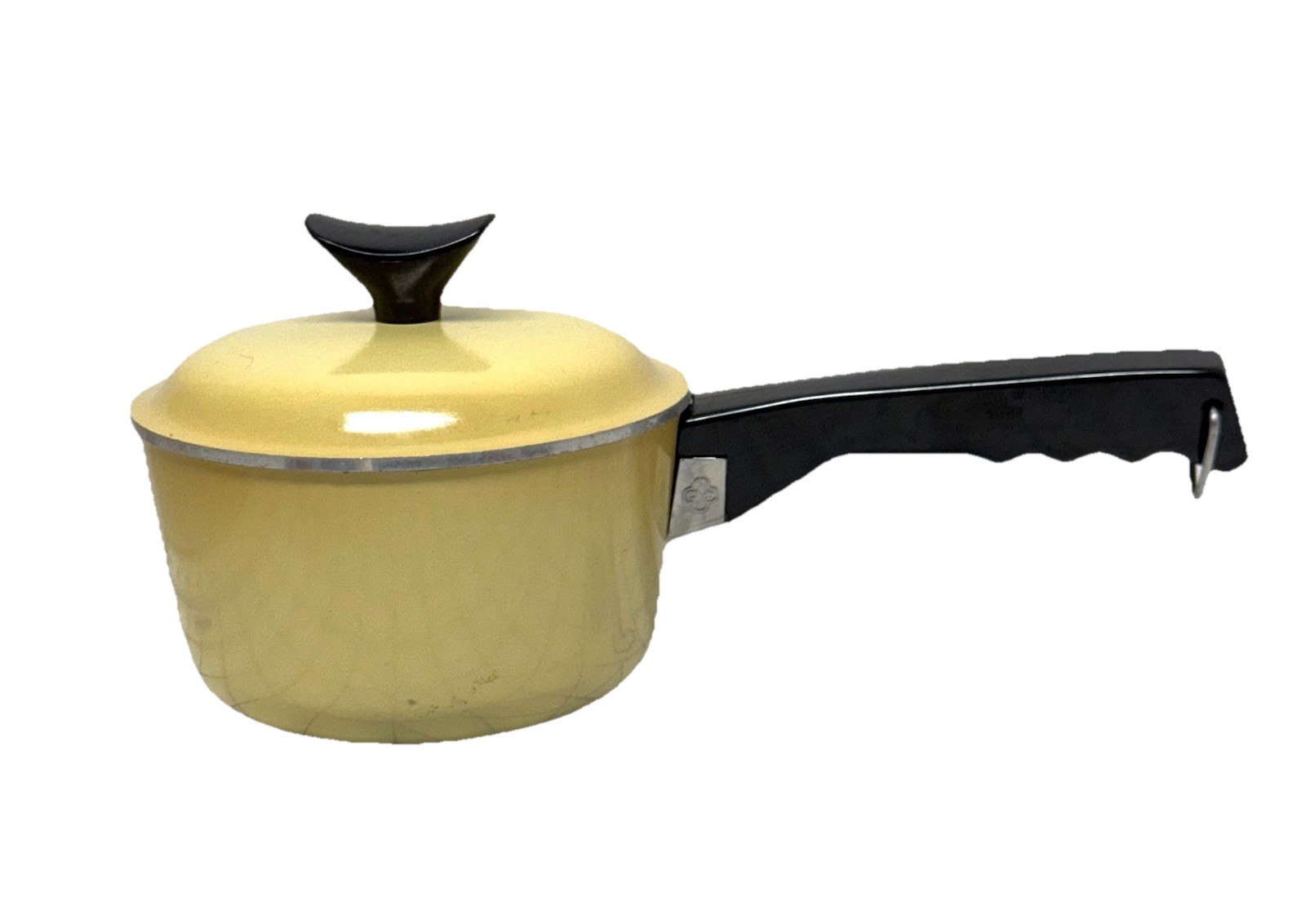 Vtg Club E Evercast Aluminum Cookware Harvest Gold 1 Quart Sauce Pan With Lid A