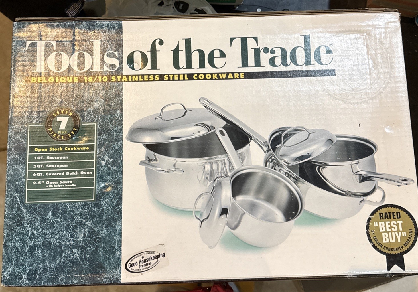 tools of the trade belgique 7 pc stainless steel Cookware Saucepan Dutch Oven