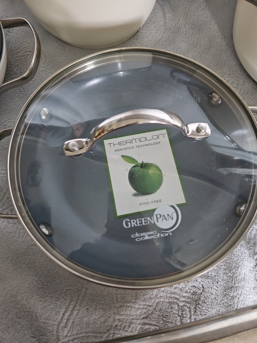 Green Pan Classic Collection White 9 Piece Cookware Set