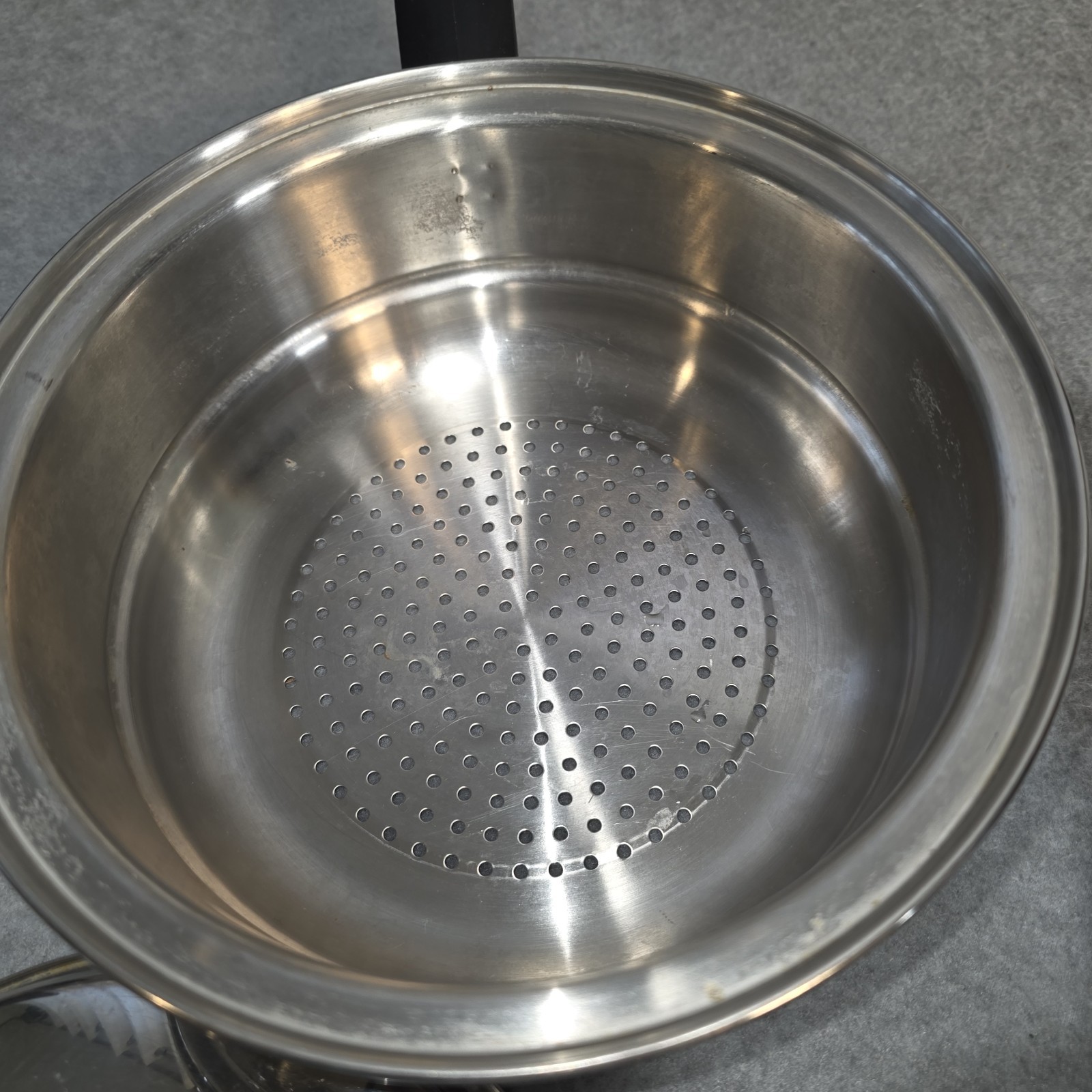 Seal-O-Matic Thermium Multi-Plex Stainless Steel Sauce Pan W/ Steamer & Lid 8.5″