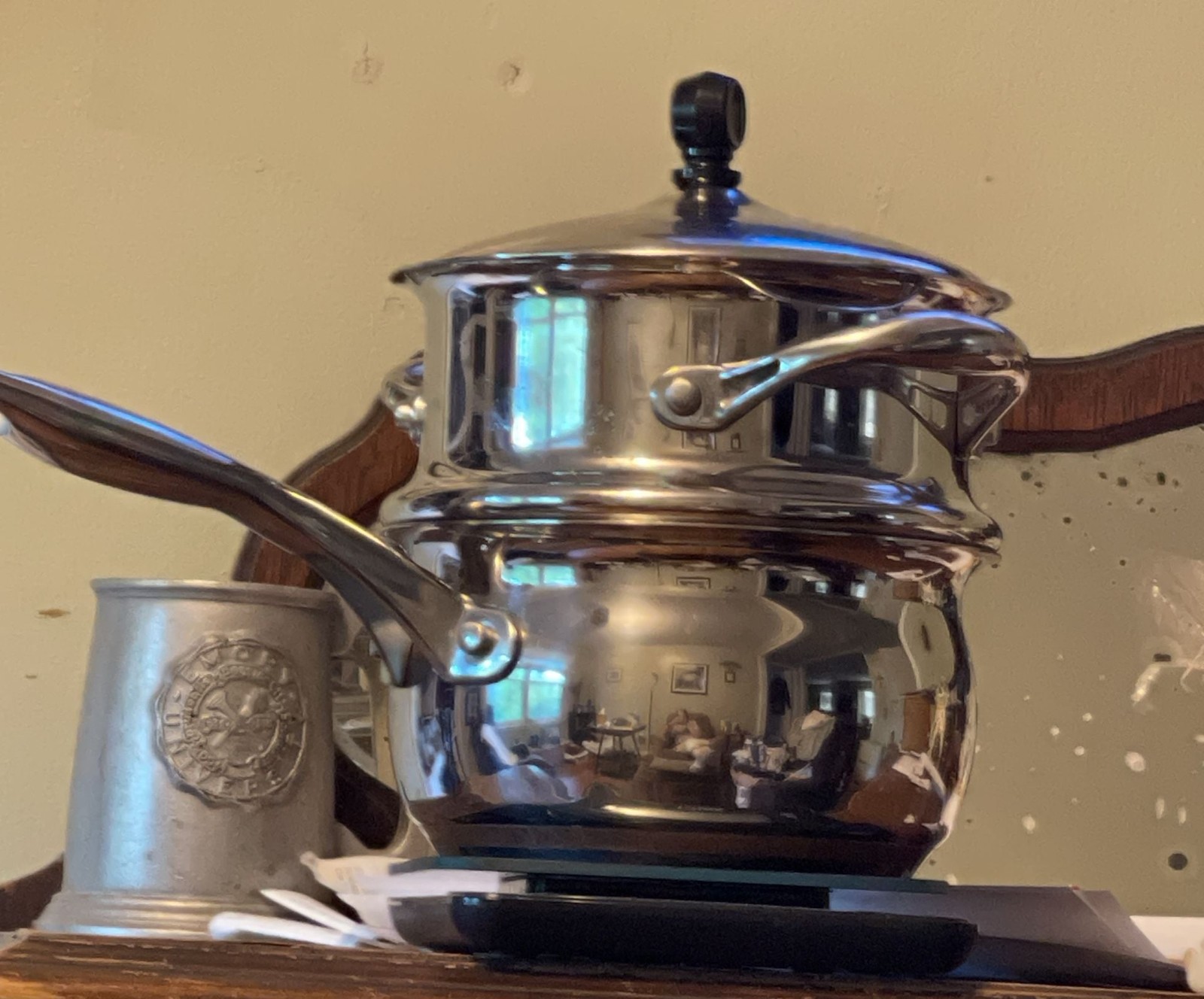 Kirkland 2 Qt Copper Core Saucepan Steamer Pot Lid 3 Pc Stainless Steel