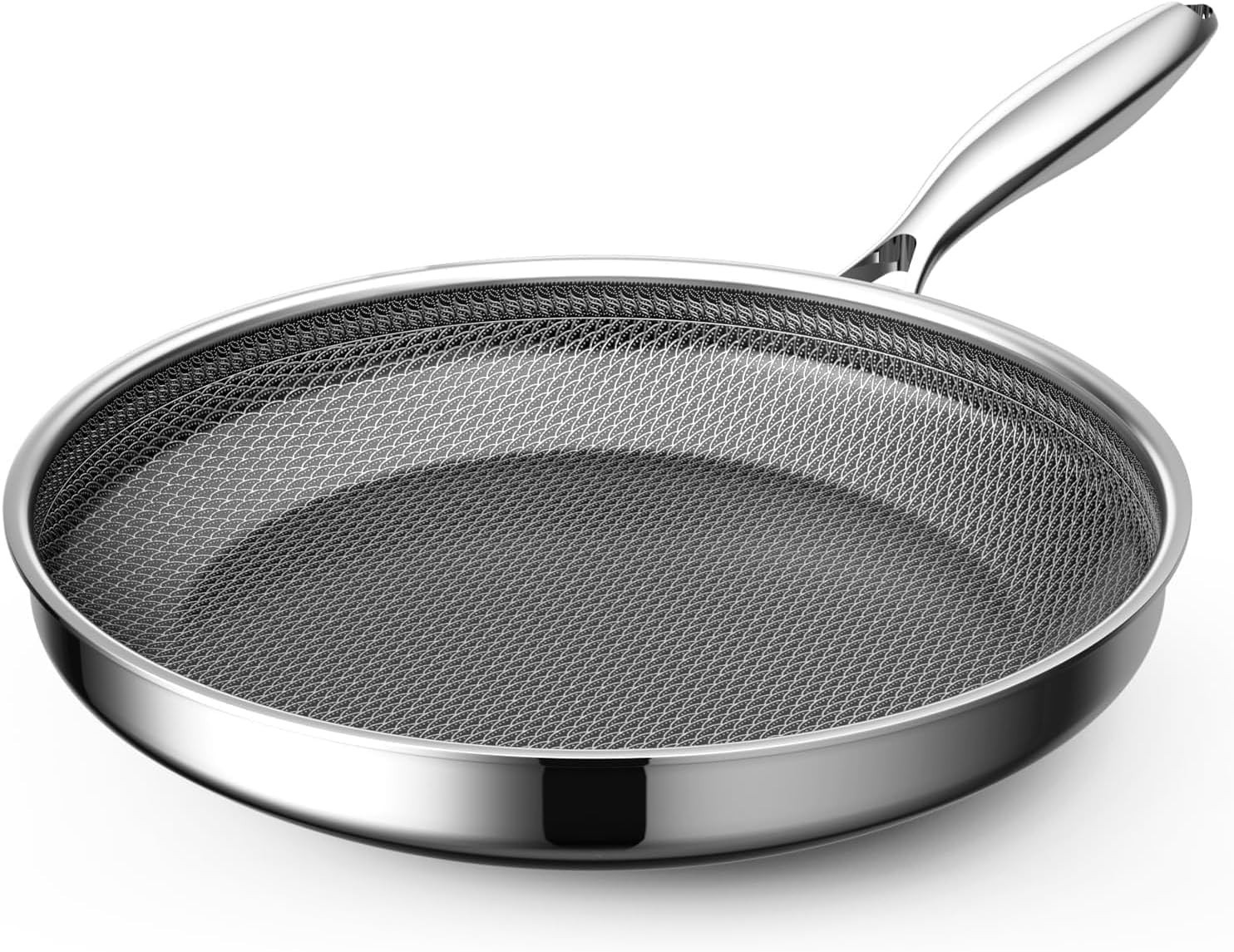 Hybrid Nonstick 12 Inch Frying Pan,Non stick Frying Pan,Stay-Cool Handle, Dis…