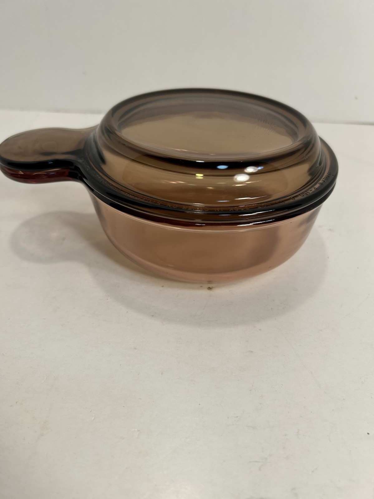 Corning Visions Amber V-150-B Grab-it Bowl with V-150-C Lid