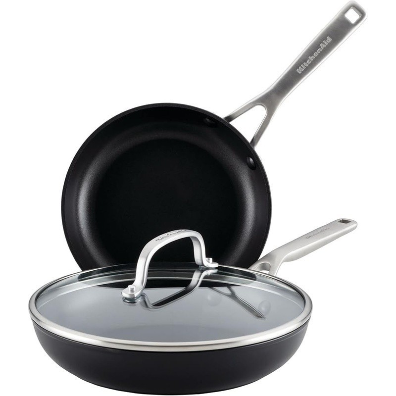 Nonstick Frying Pan Set 8.25 Inch 10 Inch Durable Aluminium Cookware Even Heat