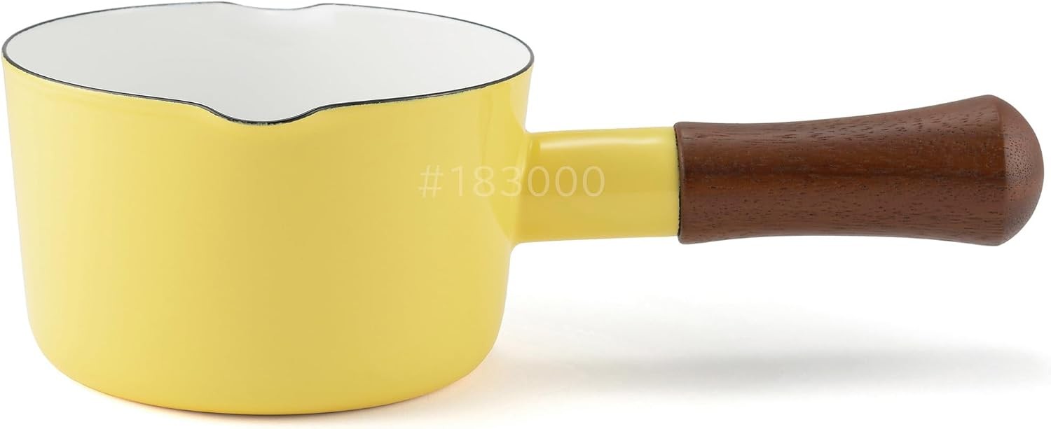 Fuji Horo NA-12M.BY Milk Pan, 4.7 inches (12 cm), Butter Yellow, Induction