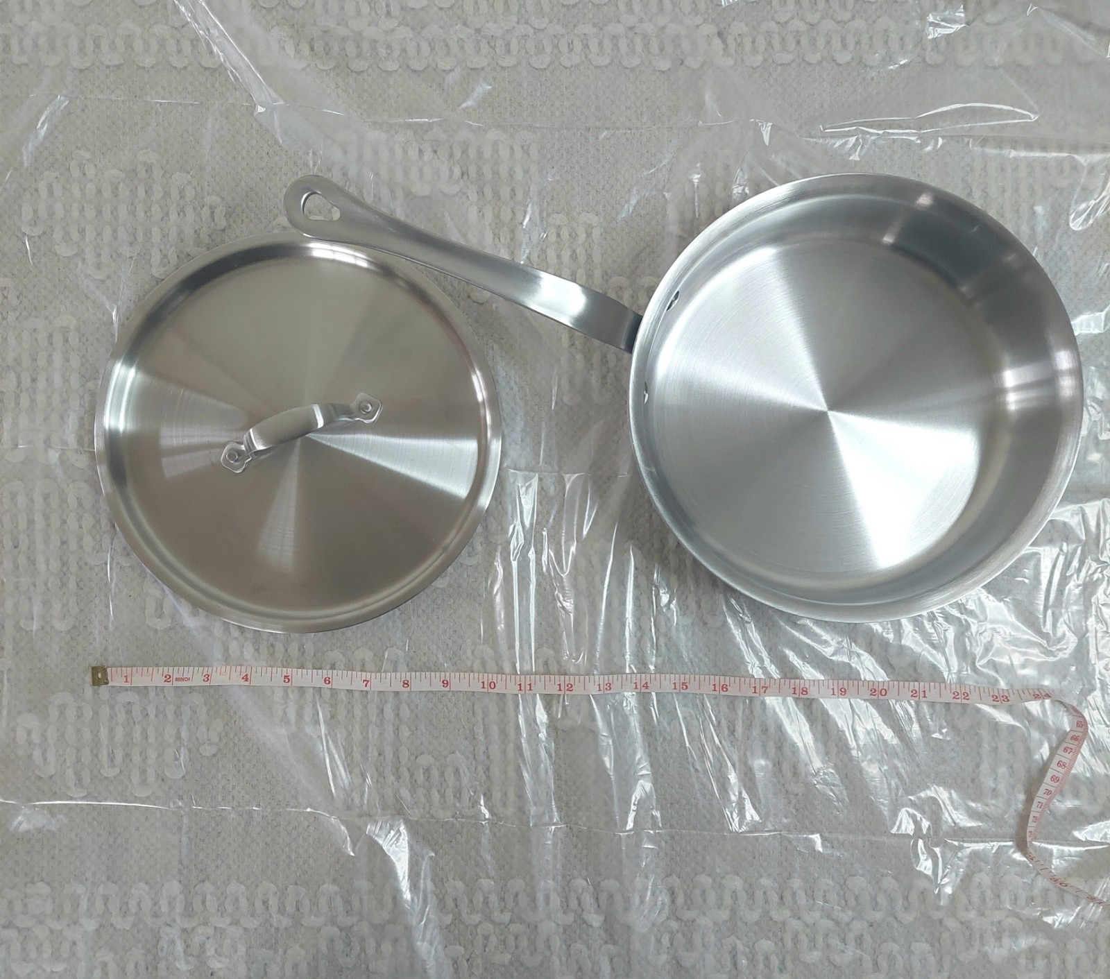 NWOT! Quince Set Of 2- 5ply Stainless Steel- 10in Fry Pan, 3qt Saute’ Pan ! (S8)