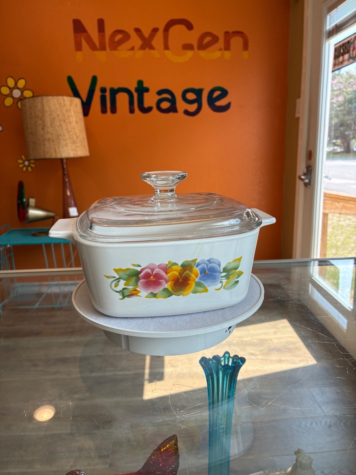 Corning Ware Summer Blush 1.5 Liter Casserole Dish with Lid Vintage