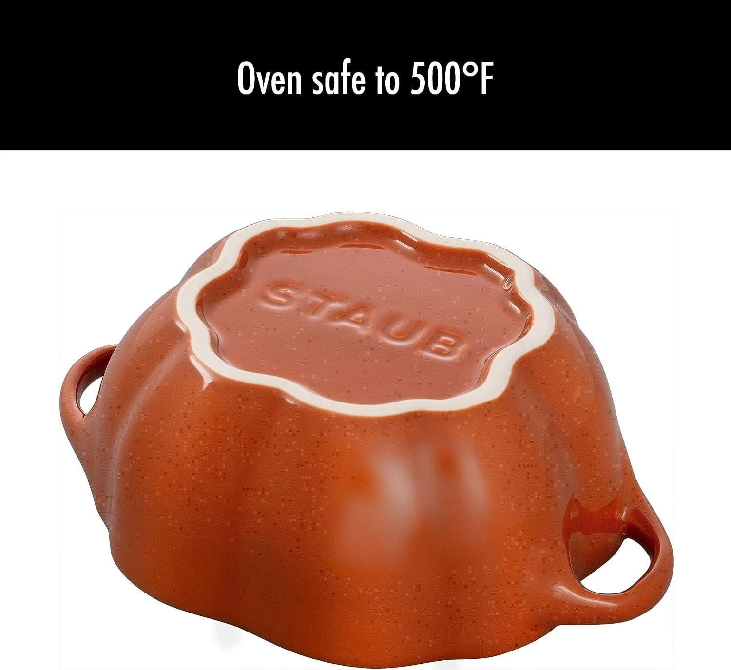 Ceramic 16-oz Petite Pumpkin Cocotte – Burnt Orange