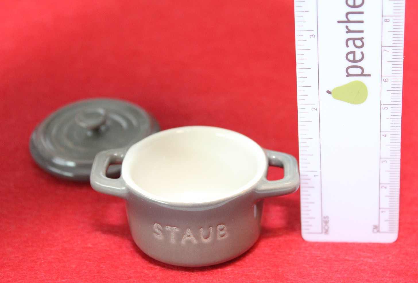 Staub Mini Stoneware Pot Coquette with Lid Super Tiny Dutch Oven Miniature 1.5″