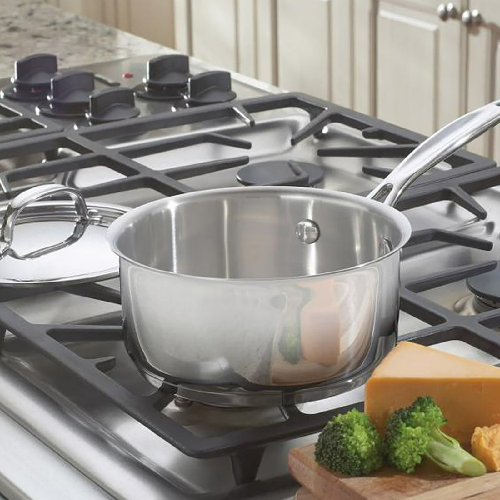 Cuisinart Chef s Classic Stainless Cookware – 1.5 QT Pan, 1.0 CT
