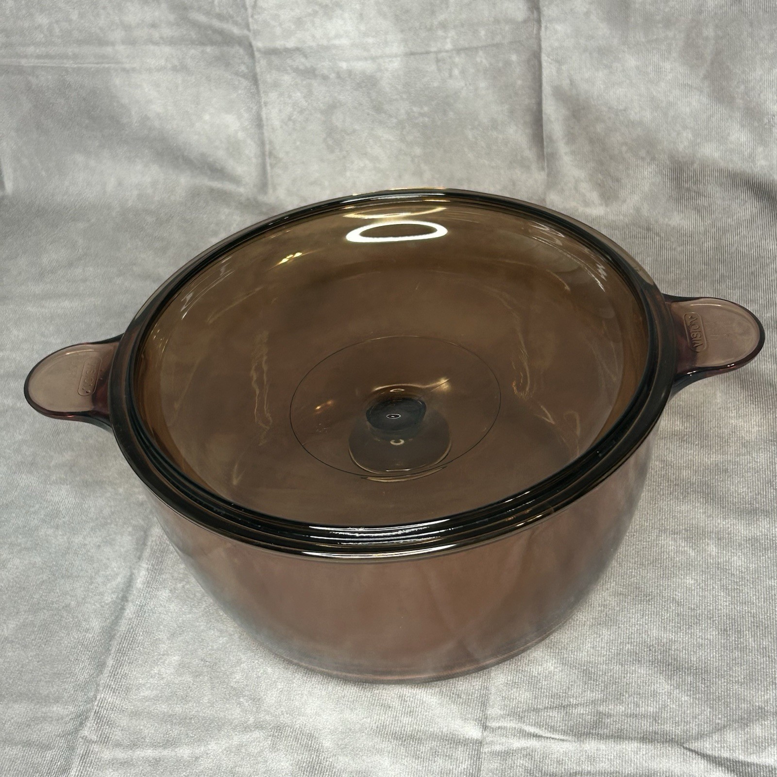 Corning Ware Vision Amber Glass Dutch Oven Stock Pot 4.5L With Pyrex Lid USA