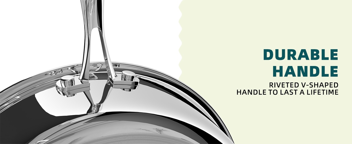 Stainless Steel Cookware Set, 5 Ply 14 Piece Stainless Steel Pot and Pan