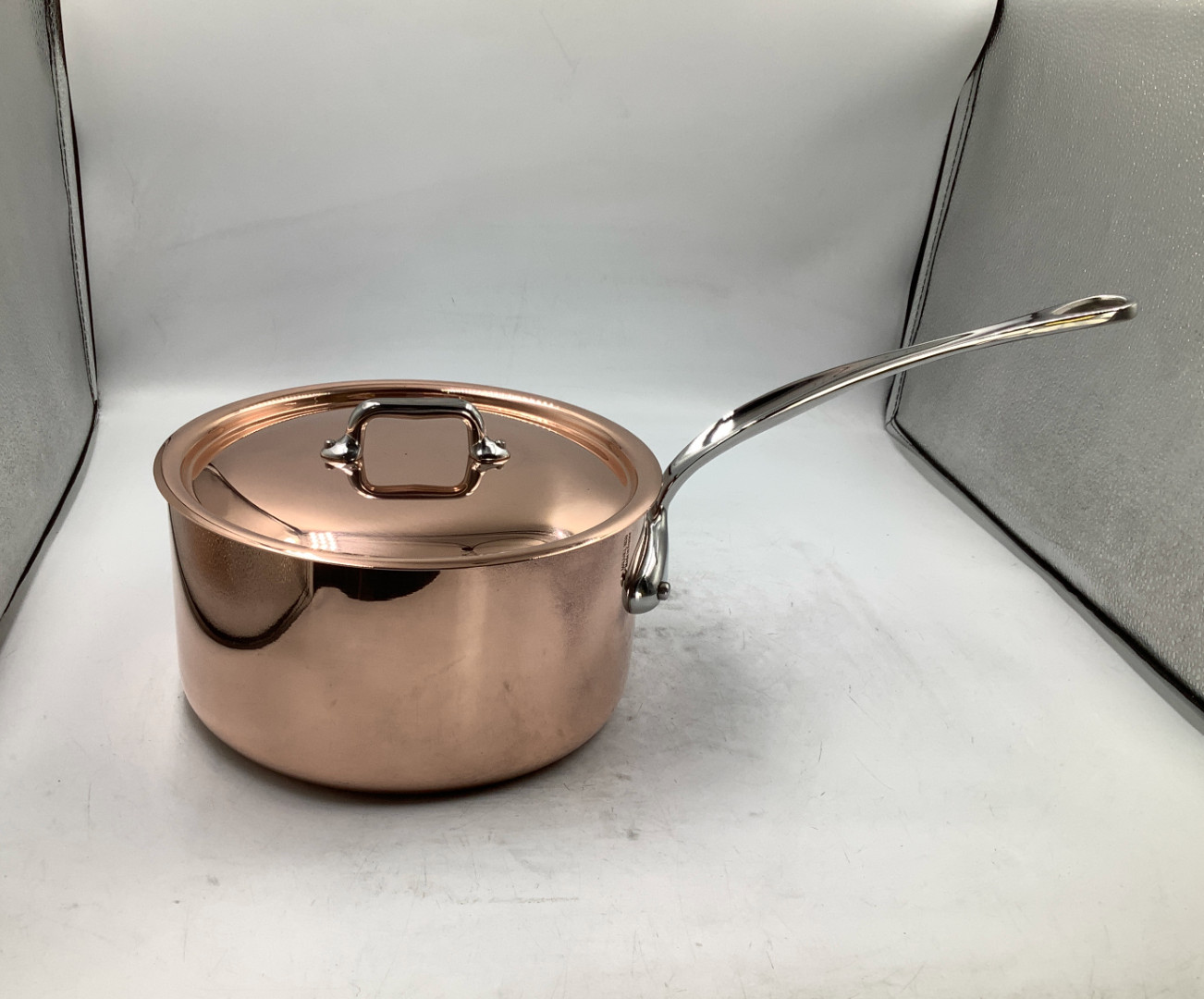 Mauviel M’Heritage 150 S Polished Copper & Stainless Steel Sauce Pan. 3.5-qt