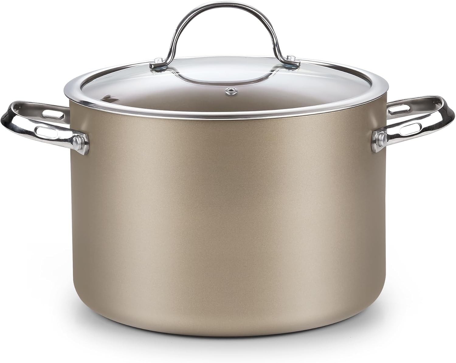 Classic 7-Quart Stock Pot Dutch Oven Casserole W/ Glass Lid Hard Anodized