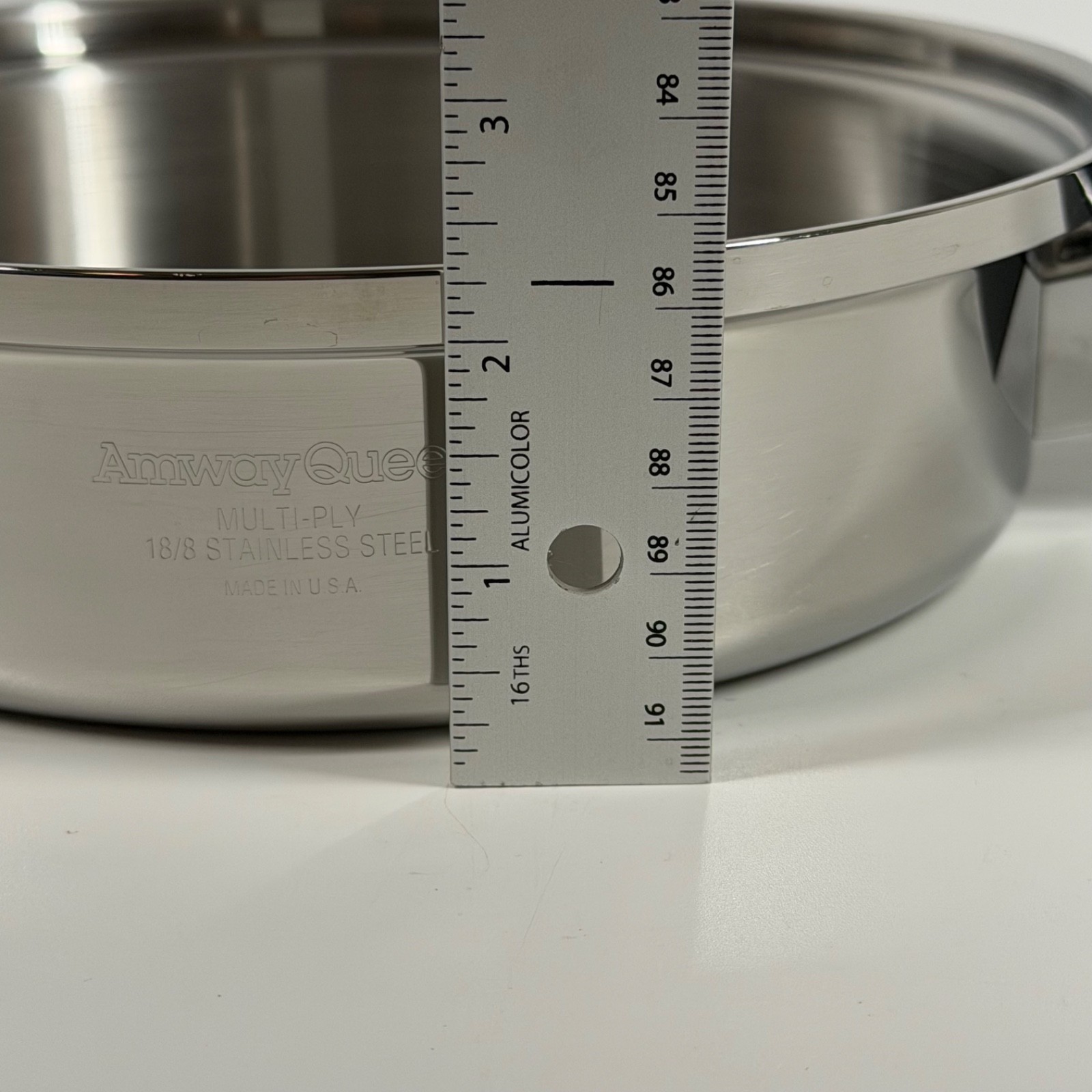 VTG 8” Amway Queen Stainless 1.5 Qt Saute Pan & 2.5 Qt Sauce Pan Set w/ Lid