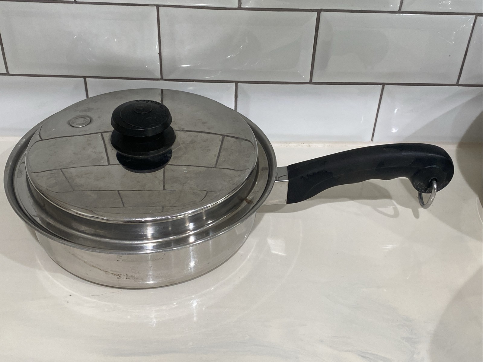 Saladmaster Cookware TP304S Stainless Steel Five Star 9”Fry/saute Pans With Lids