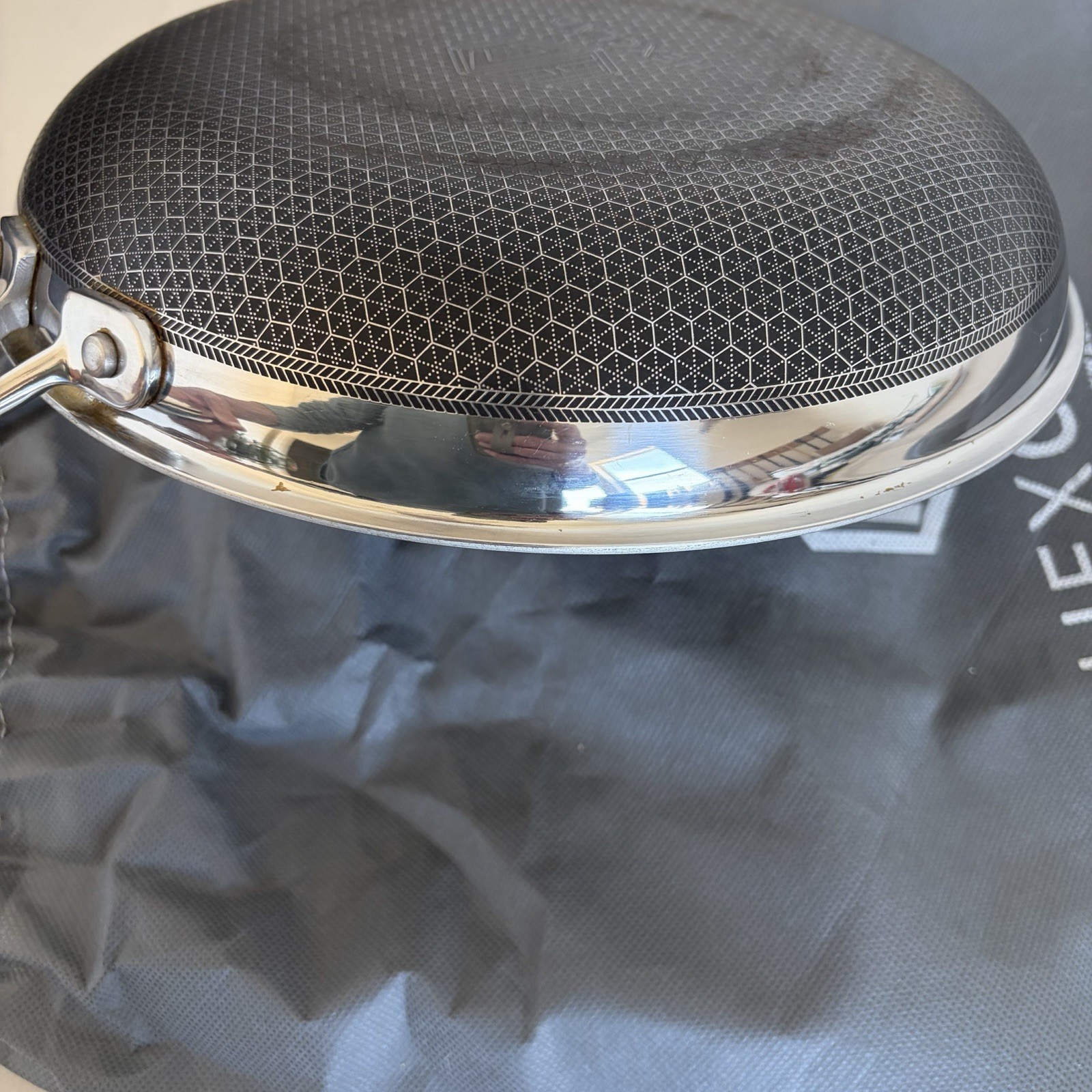 HexClad 10″ FRYING Pan NO Lid Hybrid Non-Stick -Used Good Condition