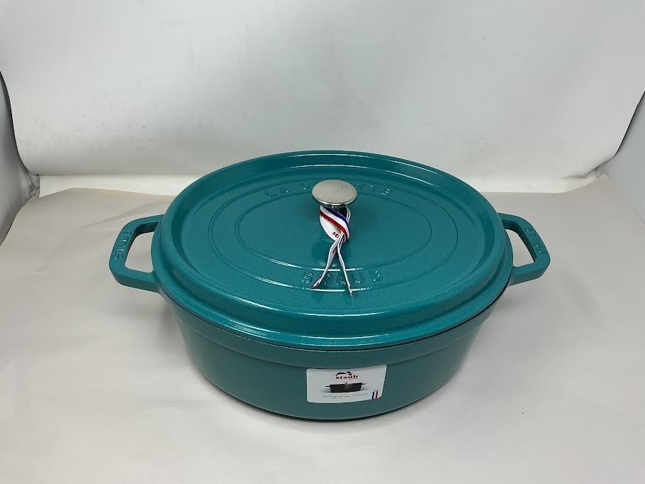Staub Cast Iron 5.75-qt Coq au Vin Cocotte – Turquoise
