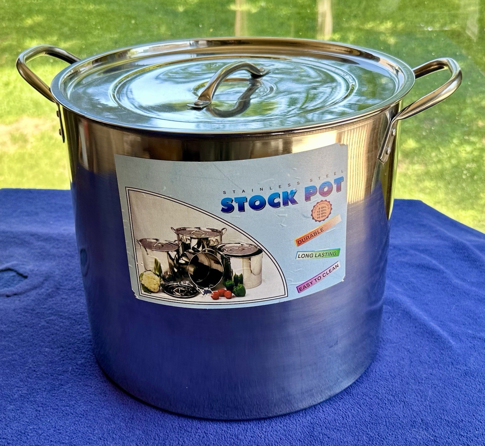 Stainless Steel Stock Pot / 20 Quarts / New, Unused / Durable, Easy to Clean