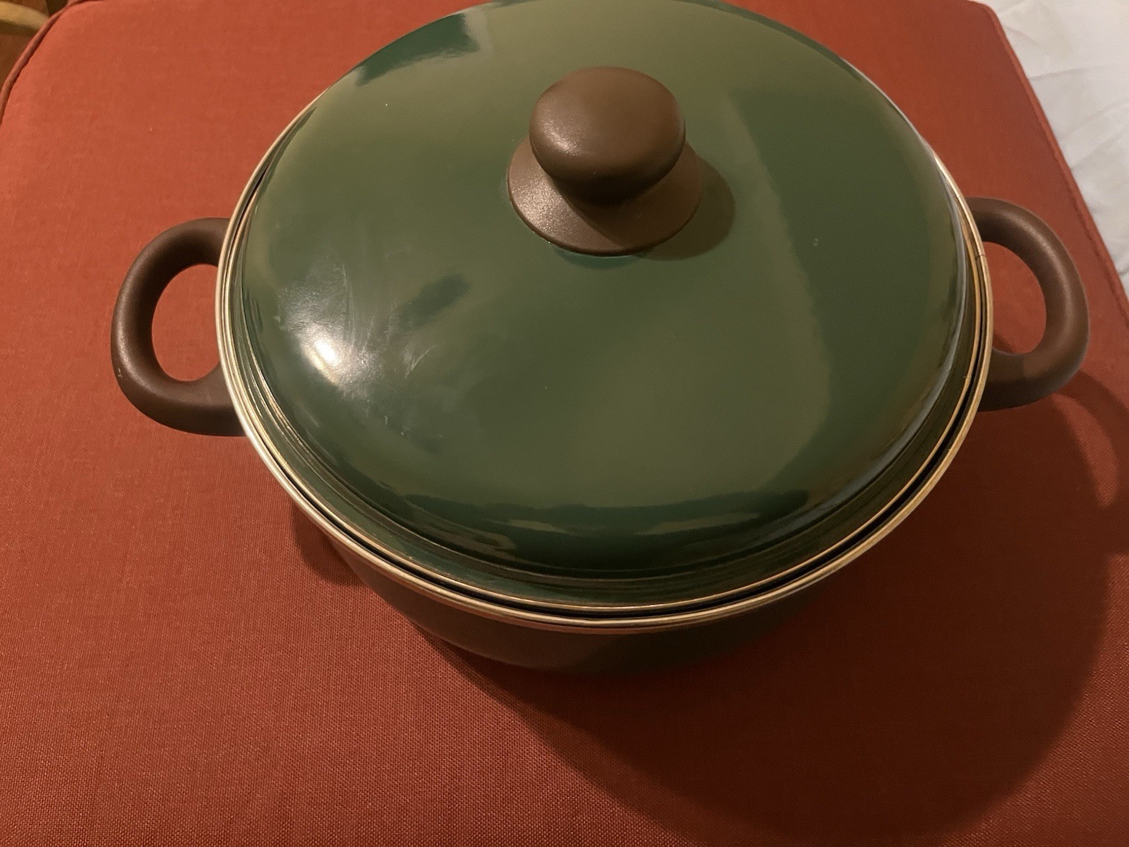 Encore Green Enamel Non-Stick Stockpot Pan 5.5 Qt 4.8L with Lid Made in Spain