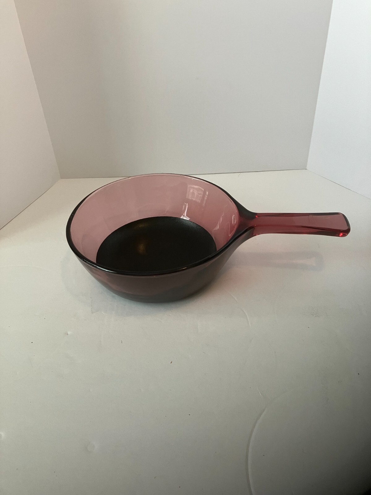 Vision Ware Pyrex Corning Cranberry .5 Liter Sauce Pot Pan No Lid USA