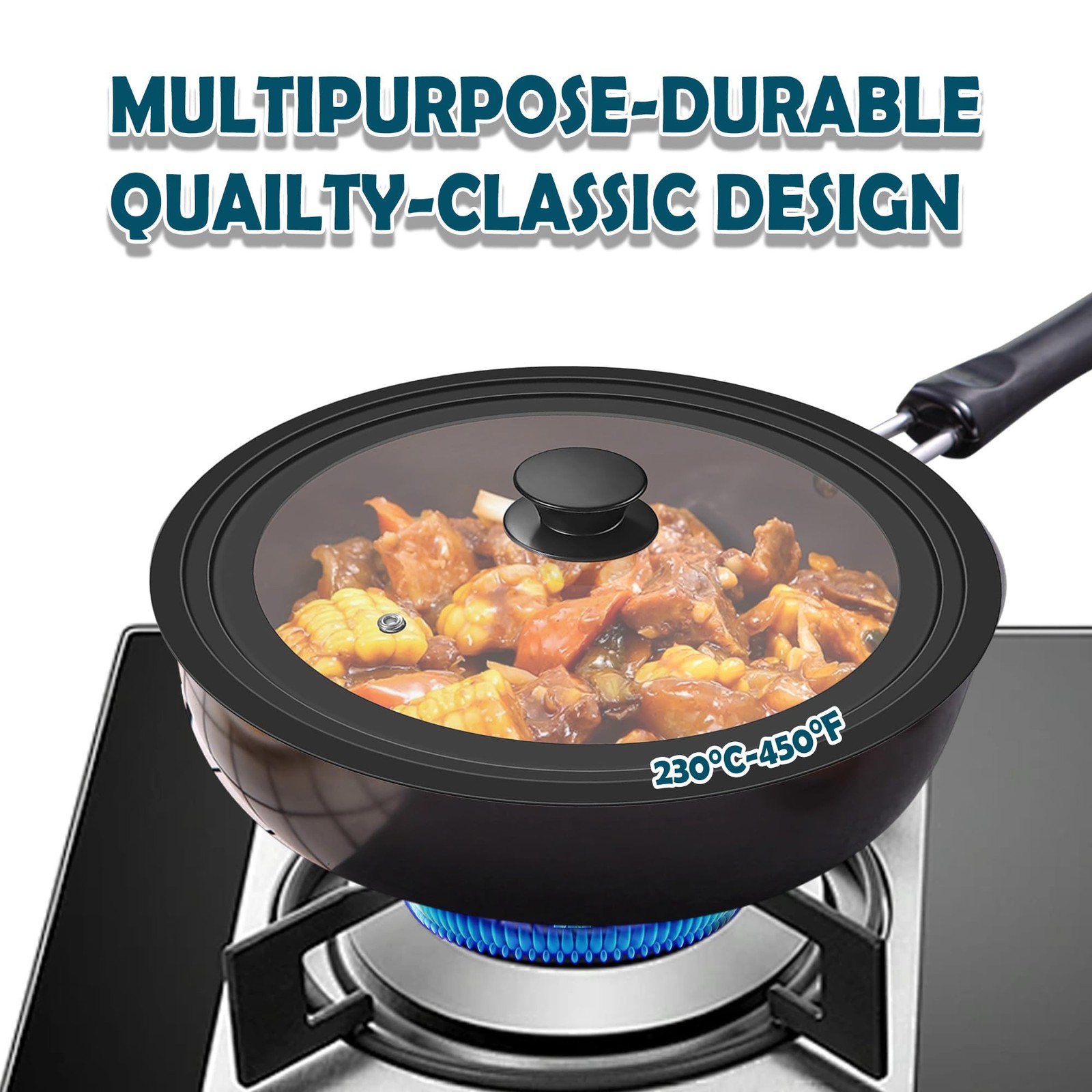 Universal Lid Pots Pans Skillets 11&12&13 inch Silicone Replacement Pan Pot Lids