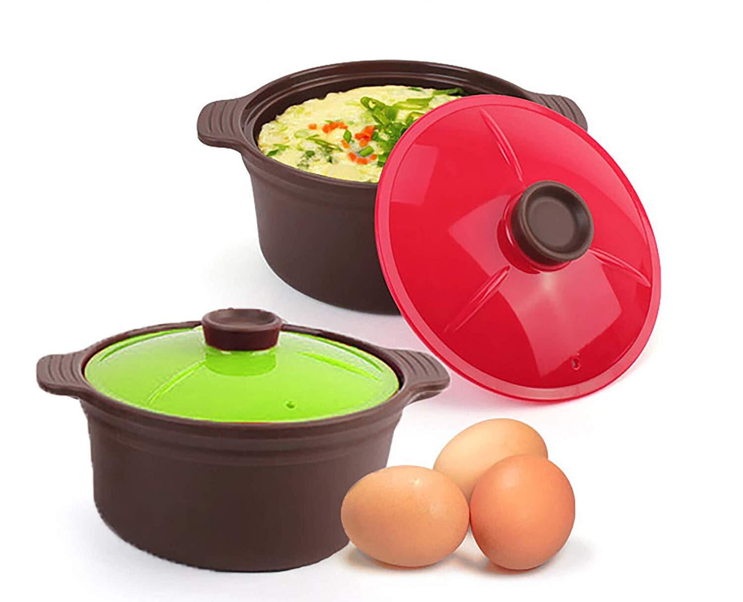 2pc, Premium Silicone Food Egg Rice Steamer Dishwasher Microwave Safe BPA Free