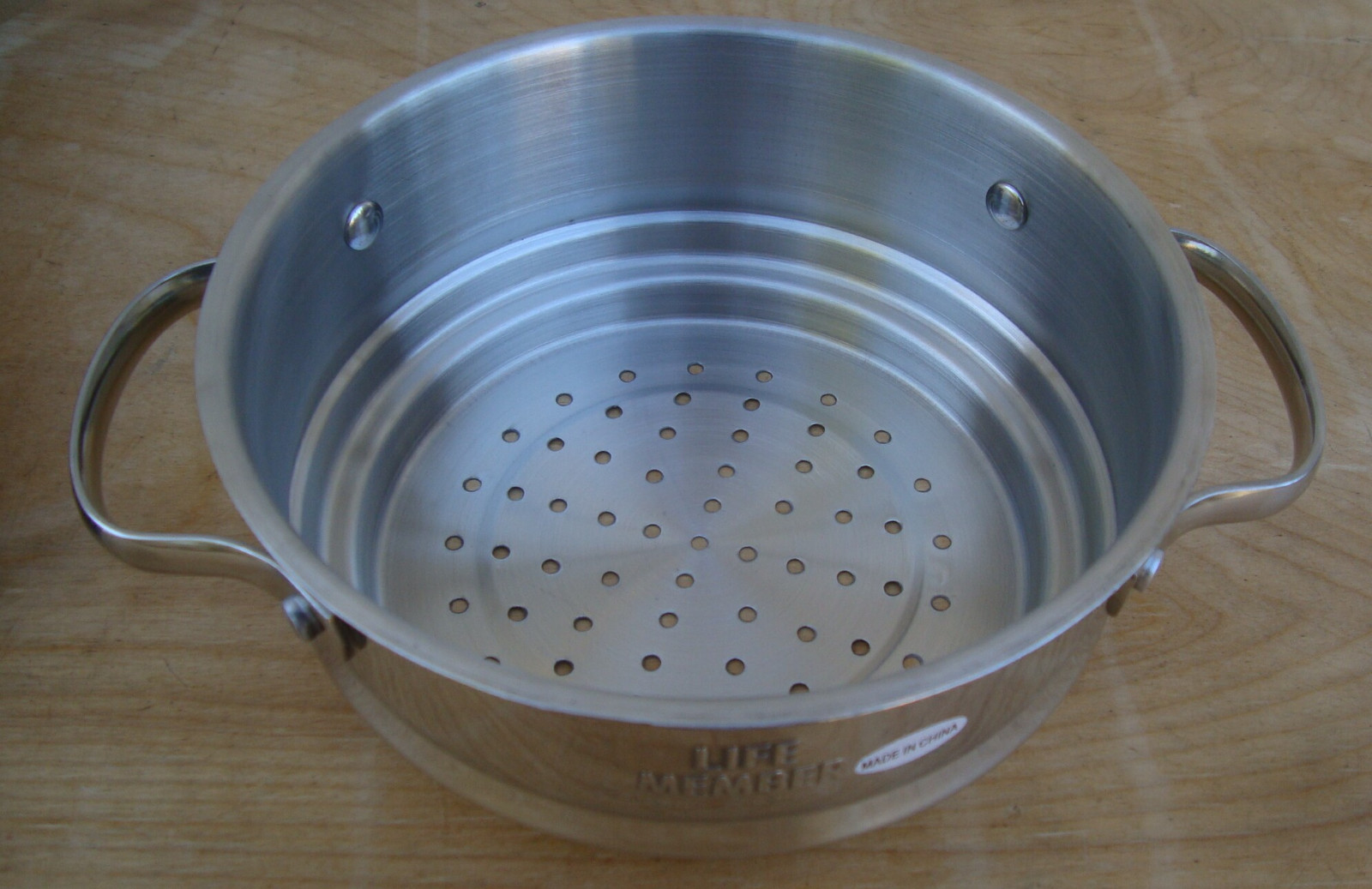 New Stainless SS Steamer Stock Pot Sauce Pan Insert Pasta Vegetable Strainer 7″