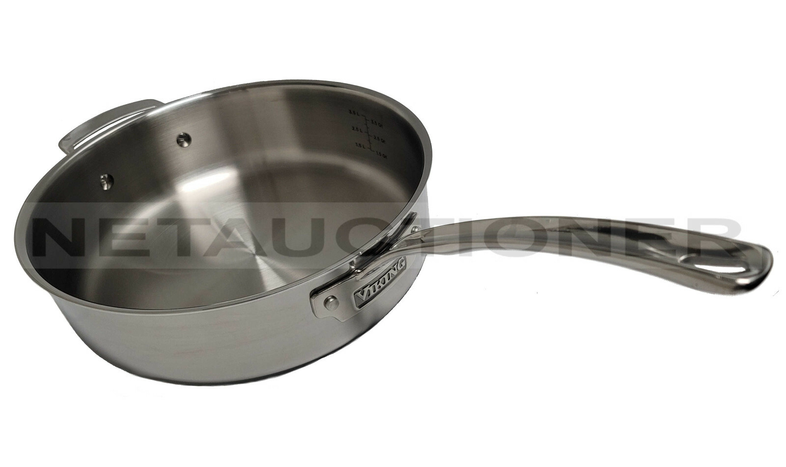 New VIKING 3-Ply Stainless Steel 5.25 Qt Sauté Pan Induction Ready