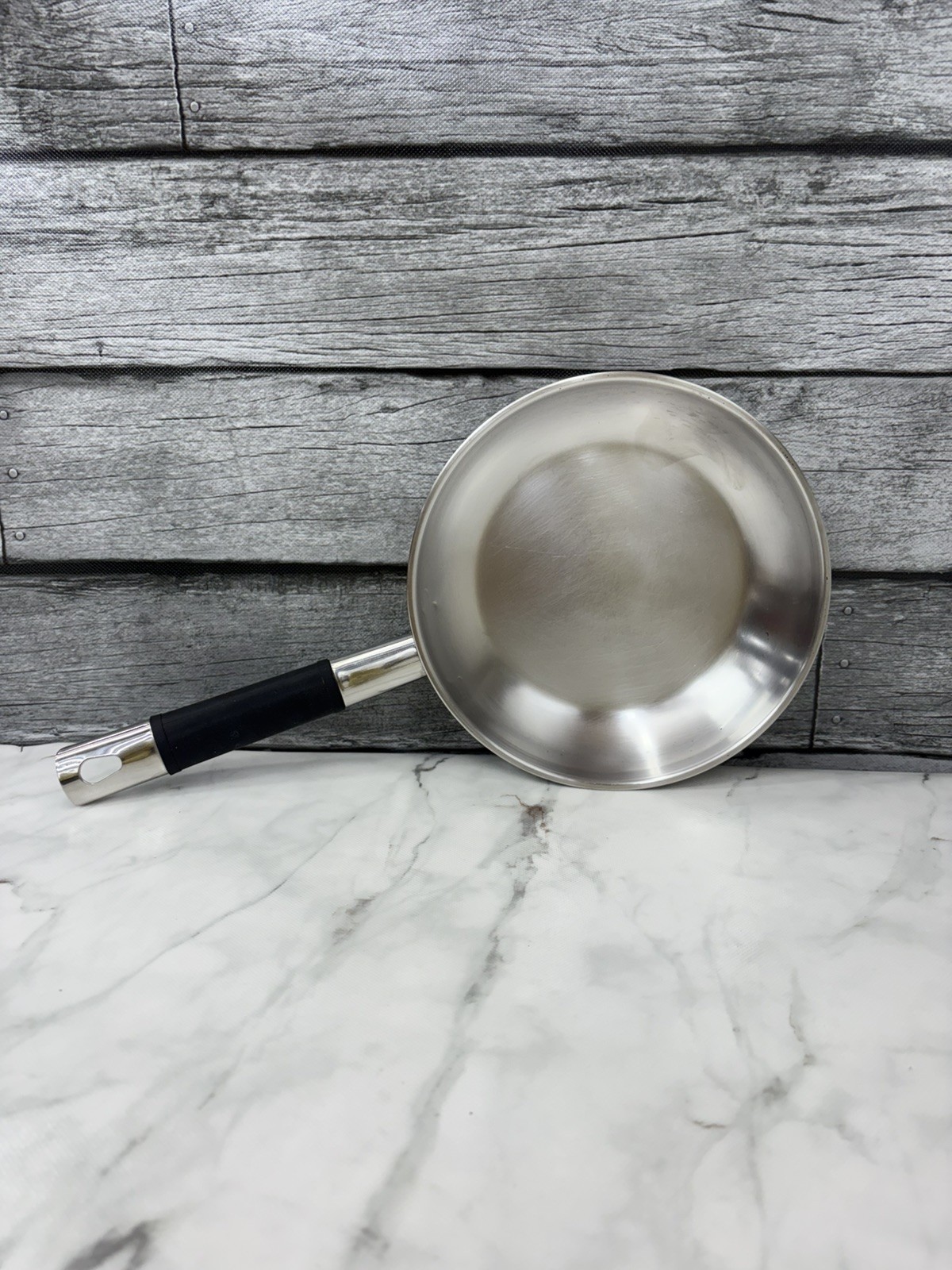 Stainless Steel Pan Tramontina 8″ Inch 20 cm Frying 18/10 Stainless Rubber Grip