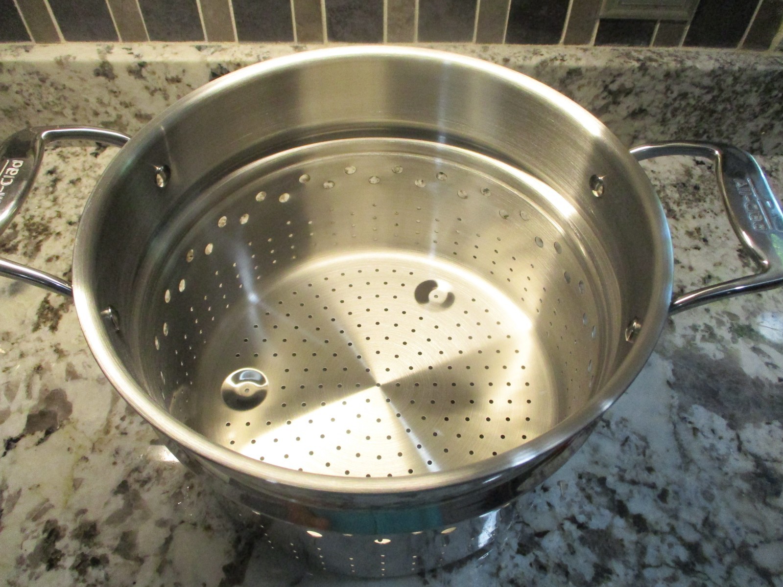 All-Clad Stainless Steel Steamer Insert Pan for 10 Quart Stock – Excellent