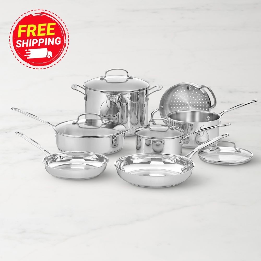 Cuisinart Chef’s Classic Stainless Steel 11-Piece Cookware Set