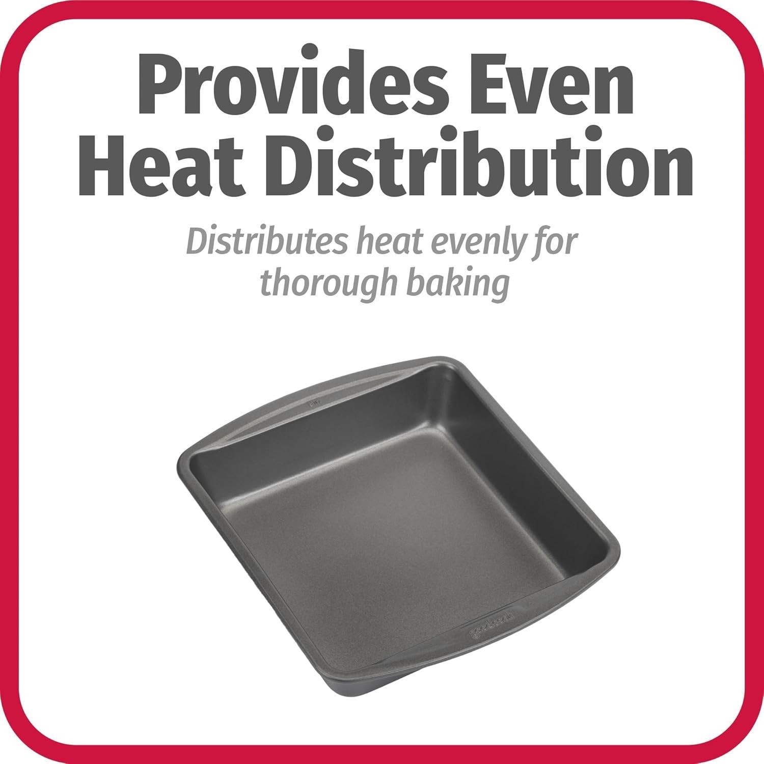 Gray 8″ Nonstick Steel Square Pan – Oven & Microwave Safe Baking Essential