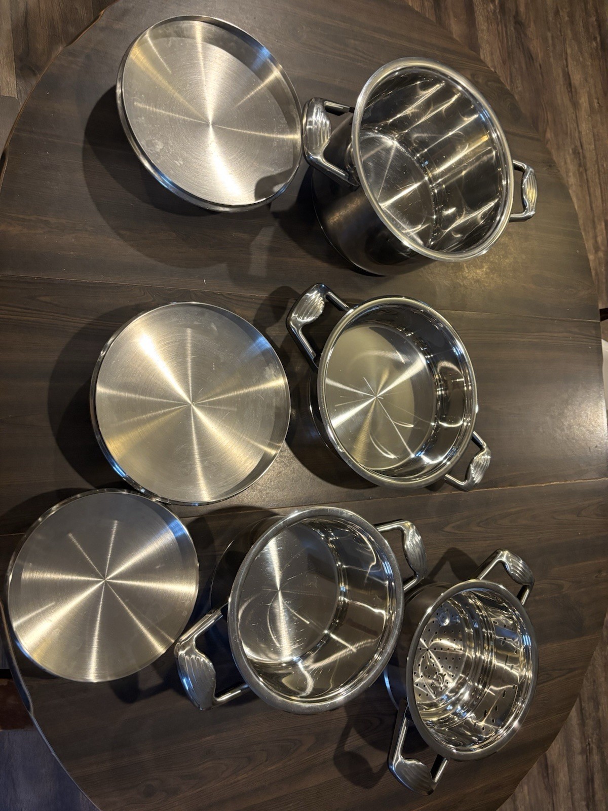 Professional Platinum Starter Cooking System Set Stainless Steel Pot Pan Steamer