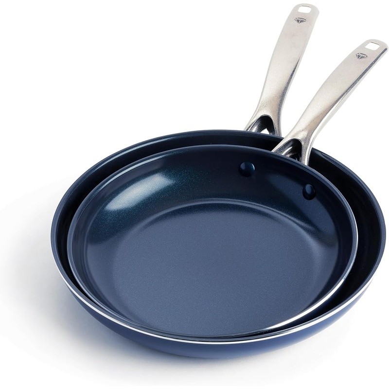 Nonstick Ceramic Frying Pans Set Durable Oven Safe Easy Clean Metal Safe New