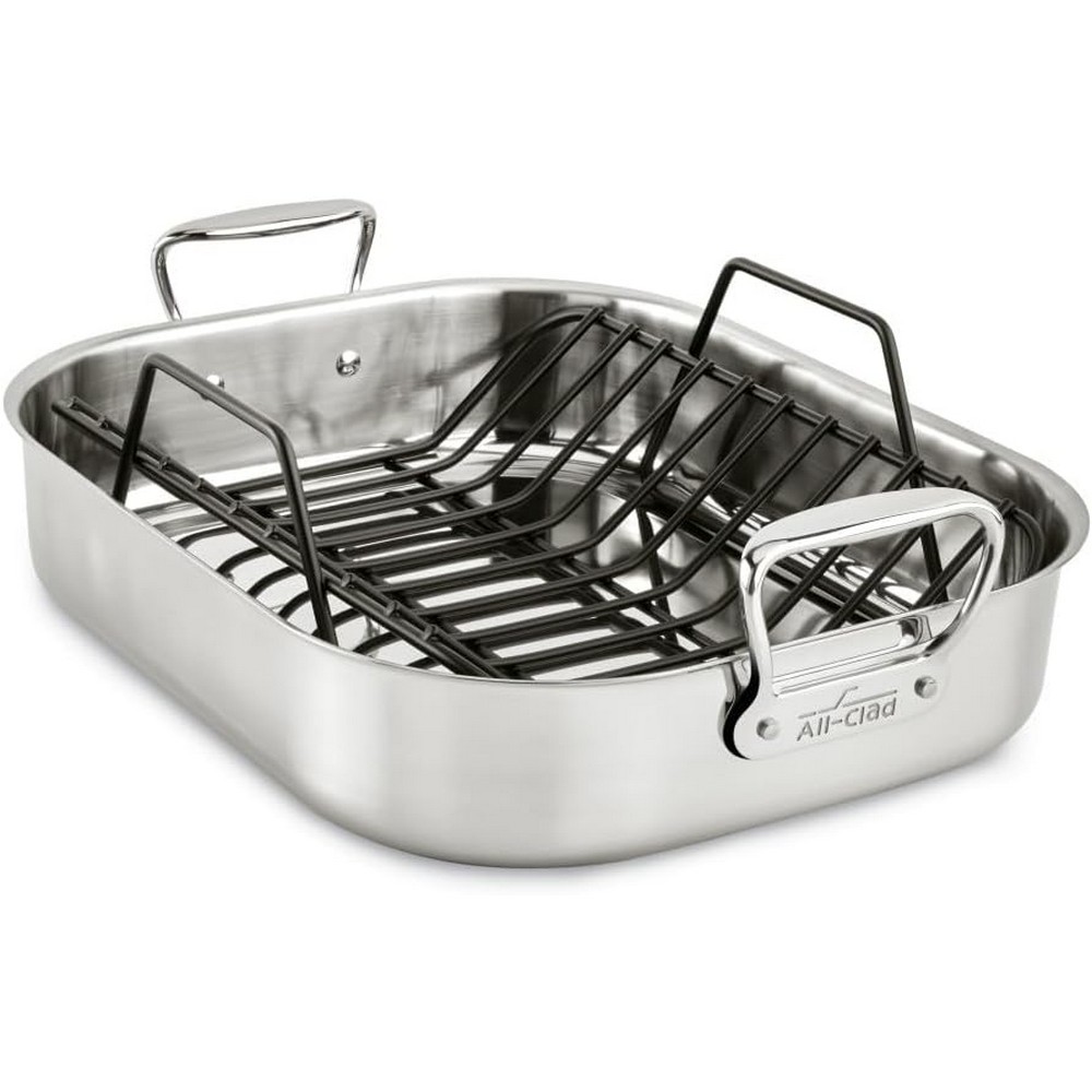 All-Clad Stainless Steel Roaster w/Non-Stick Rack Large