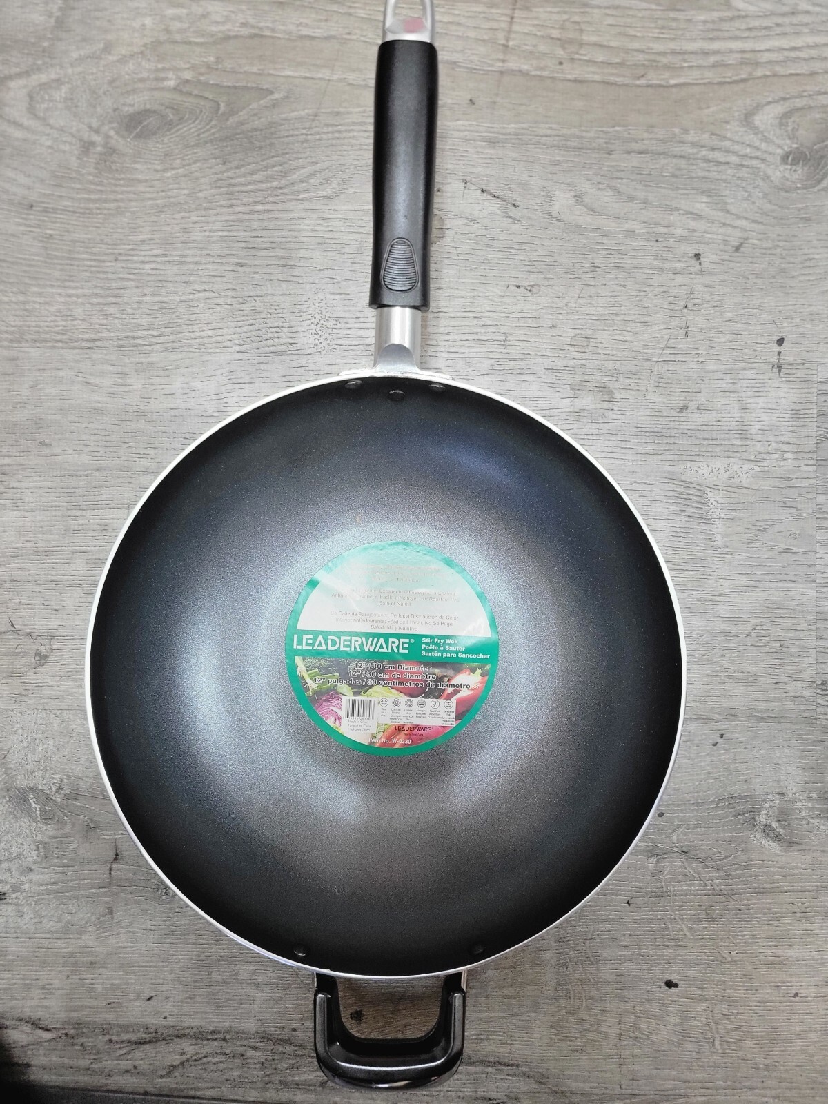 Leaderware Marble Coated Aluminum Nonstick Wok pan, 12-inch / 30CM