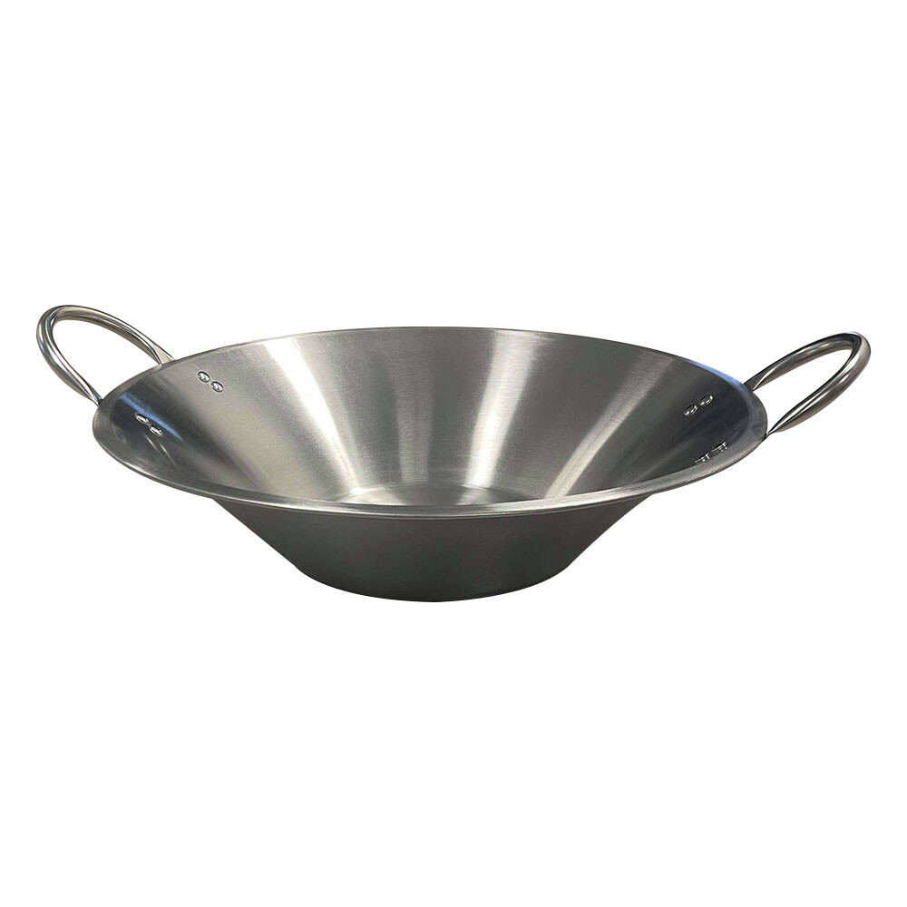 30-3/4”L x 24-5/8”W x 9-1/2”H Carnitas Cazo Stainless Steel Caso Pot Pan Wok