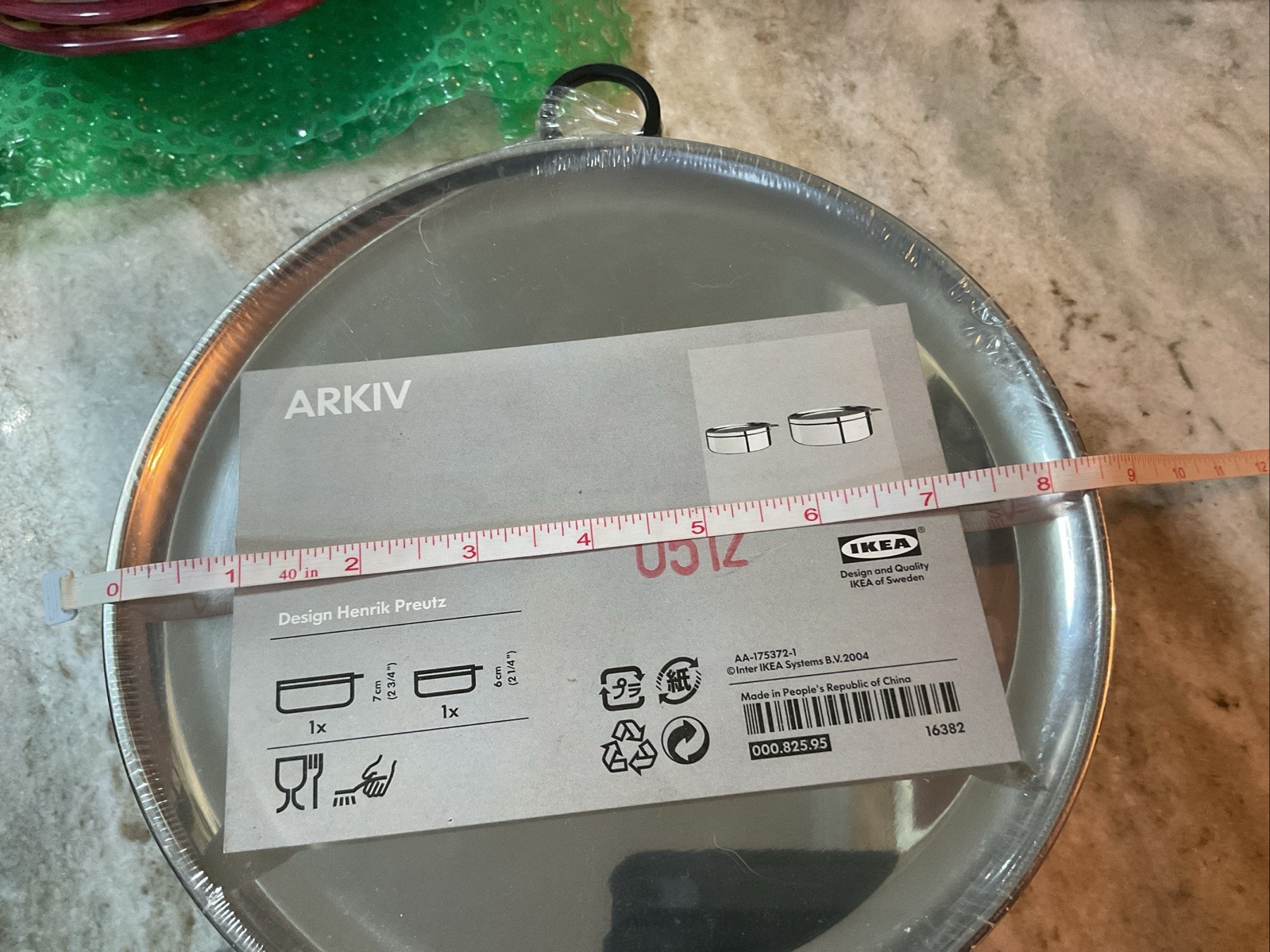 IKEA ARKIV Set of 2 Metal Pots with Lids 7 Cm and 6 Cm Stainless Steel New NIB