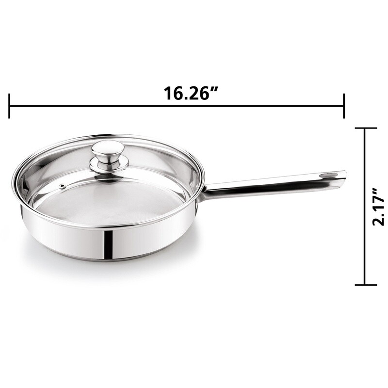 Stainless Steel 10 Pcs Cookware Set Induction Safe Kitchenware Essential Sliver